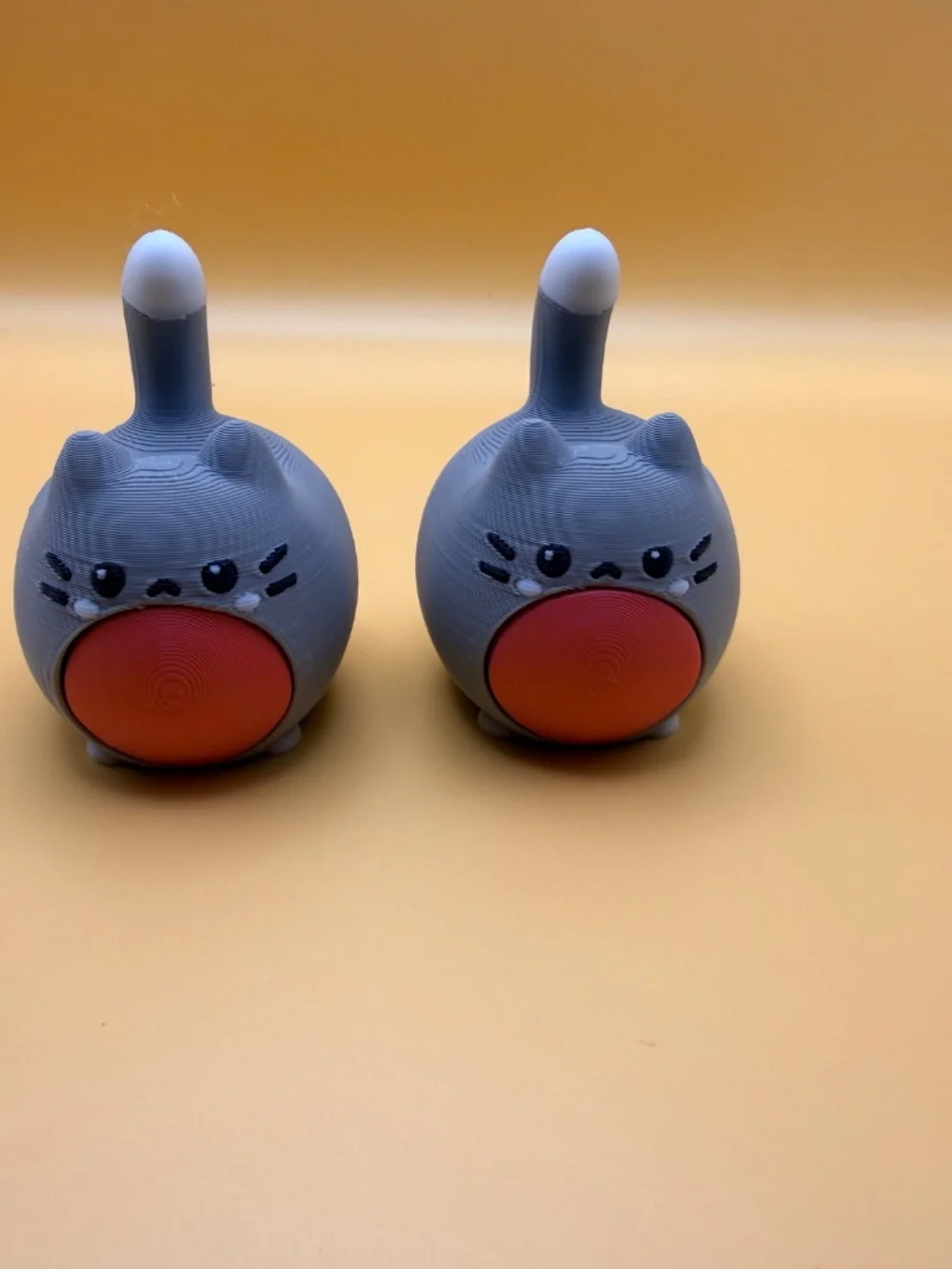 Cute Cat Butt Clicker Keychain 3D Printed Fidget Toy Funny Gift